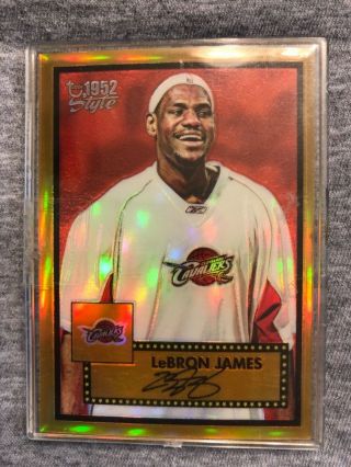 2005 - 06 Lebron James 1952 Style Gold Refractor 4/25 Very Rare