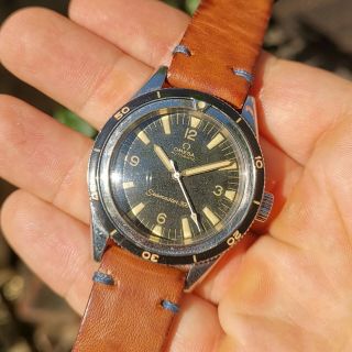 Vintage Omega Seamaster 300 165.  014 Dive Watch With Gilt Dial 165014