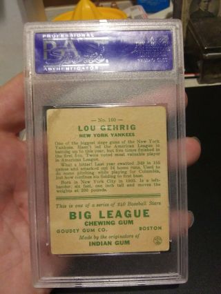 1933 Goudey Lou Gehrig 160 PSA 3 VG Rookie RC RARE Baseball Card 4
