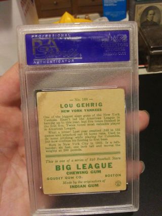 1933 Goudey Lou Gehrig 160 PSA 3 VG Rookie RC RARE Baseball Card 5