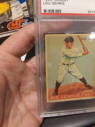 1933 Goudey Lou Gehrig 160 PSA 3 VG Rookie RC RARE Baseball Card 7