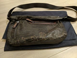 Rare Berluti Crossbody Brown Leather Bag Made For Japan Market Ltd Edition