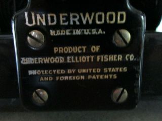 Vintage Antique 1920 ' s Underwood Standard Typewriter Model 5 ? Made in USA 5