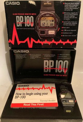 Casio Bp 100 Blood Pressure Monitor Watch.  Very Rare Hard To Find