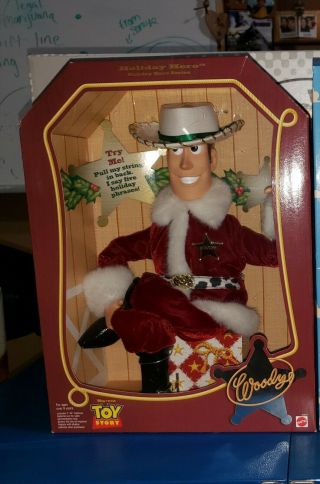 Holiday Hero Woody Toy Story Vintage Mattel 1999 Disney Never Removed From Box
