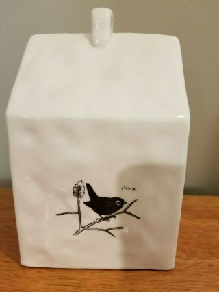 Rare Chirp Square Birdhouse Rae Dunn by Magenta FTD CHARITY LISTING 3
