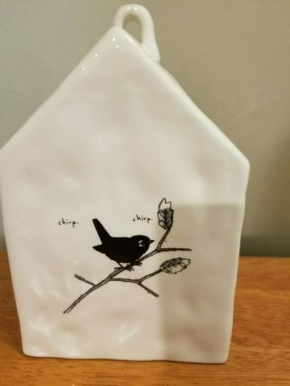 Rare Chirp Square Birdhouse Rae Dunn by Magenta FTD CHARITY LISTING 4