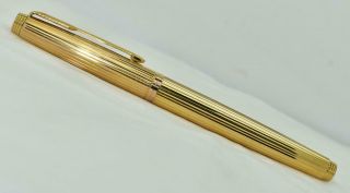 Vintage Parker 75 Gadron Pattern Fountain Pen Gold Plated Cap & Barrel