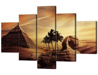 Ancient Egypt Mystery Extra Large Painting On Canvas Wall Art Modern Pyramid