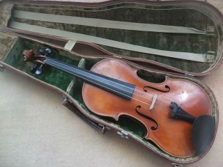 Antique Old German Violin Made By Karl - Werner Breut 1939 Oil Varnish,