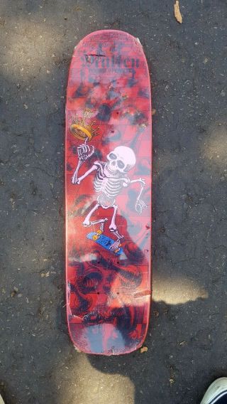 Vintage 1985 Powell Peralta Rodney Mullen Freestyle Skateboard Deck Red Nos