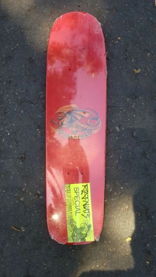 Vintage 1985 Powell Peralta Rodney Mullen Freestyle Skateboard Deck RED NOS 5