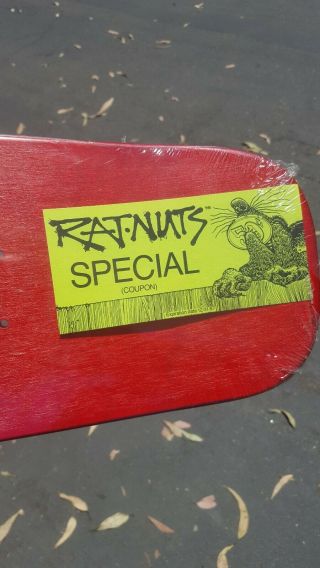 Vintage 1985 Powell Peralta Rodney Mullen Freestyle Skateboard Deck RED NOS 9