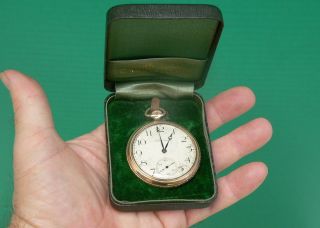 Vtg C1923 Art Deco South Bend Pocket Watch W Case 19j 12s Grade 429 Mod 1