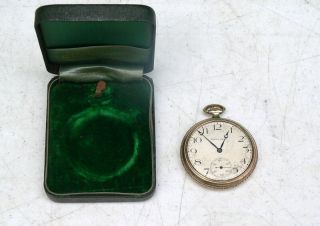 Vtg c1923 Art Deco South Bend Pocket Watch w Case 19J 12S Grade 429 Mod 1 3