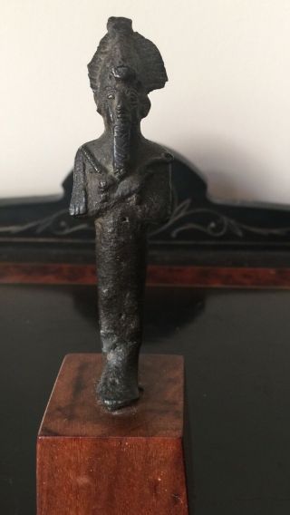 Ancient Egyptian Bronze Figure Of Osiris With Fine Detailing And Good Patina