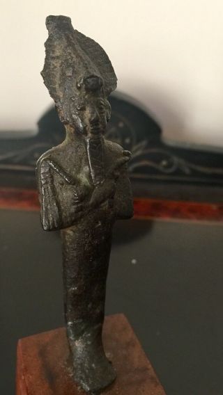 Ancient Egyptian Bronze Figure Of Osiris With Fine Detailing And Good Patina 5