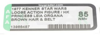 Star Wars 1977 Vintage Kenner Princess Leia Brown Hair & Belt (HK) Loose AFA 85 2