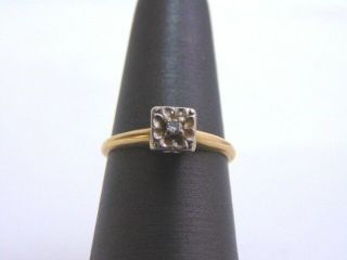Womens Vintage Estate 14k Gold Diamond Ring 2.  0g E793