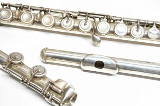 Antique Buffet Silver Handmade C Flute Pointed Keys Open G Soldered Toneholes