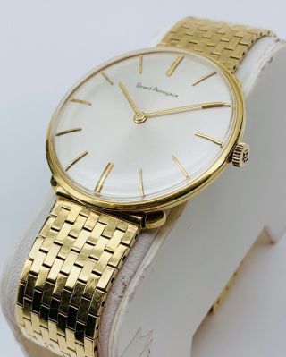 GIRARD PERREGAUX 18K Gold Vintage 1960 ' s Mechanical Men ' s Dress Watch 11