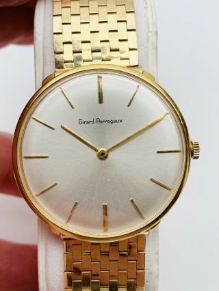 GIRARD PERREGAUX 18K Gold Vintage 1960 ' s Mechanical Men ' s Dress Watch 2