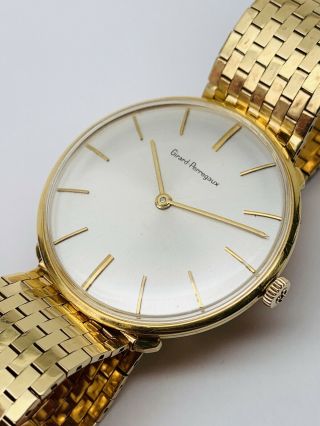 GIRARD PERREGAUX 18K Gold Vintage 1960 ' s Mechanical Men ' s Dress Watch 4