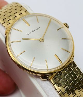 GIRARD PERREGAUX 18K Gold Vintage 1960 ' s Mechanical Men ' s Dress Watch 7