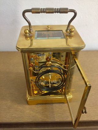 Vintage Matthew Norman Multi Dial Date Calendar Repeater Alarm Carriage Clock 10