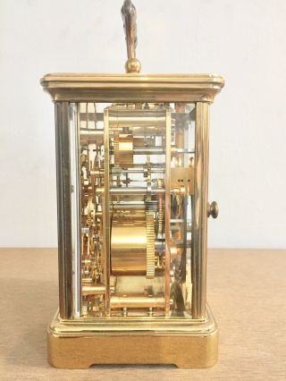Vintage Matthew Norman Multi Dial Date Calendar Repeater Alarm Carriage Clock 6