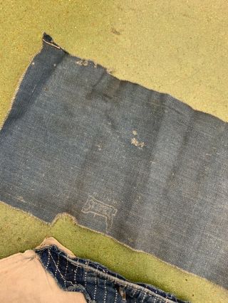 Stifel Cloth Scraps Wabash Engineer Stripe Denim Pocket Overalls Chore Workwear