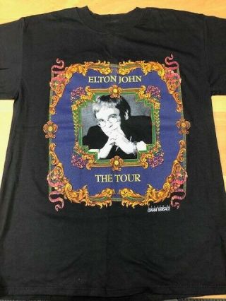 Vintage Elton John World Tour 1992 - 93 T Shirt (lg) By Gianni Versace,  Never Worn