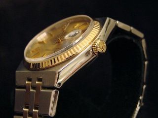 Rolex Datejust Oysterquartz 17013 Stainless Steel 18K Gold Watch Champagne 4