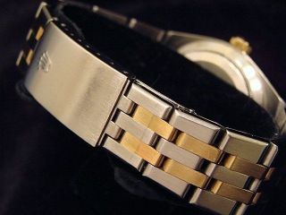 Rolex Datejust Oysterquartz 17013 Stainless Steel 18K Gold Watch Champagne 5