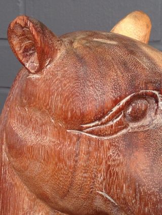 Wood Carved JAGUAR Panther Throne CAT Sculpture Ethnographic Folk ART Statue 10