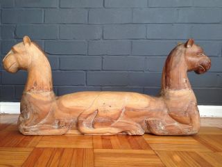 Wood Carved JAGUAR Panther Throne CAT Sculpture Ethnographic Folk ART Statue 4