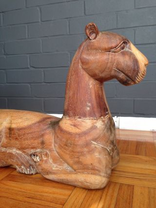 Wood Carved JAGUAR Panther Throne CAT Sculpture Ethnographic Folk ART Statue 6