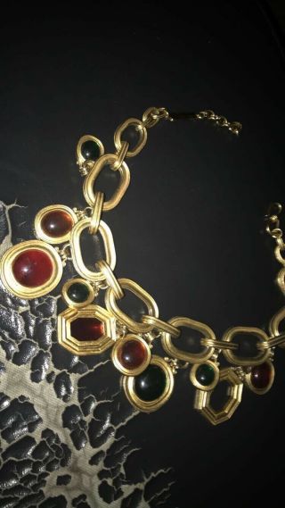 Yves Saint Laurent Vintage Glass Poured Necklace 194/300 Rare