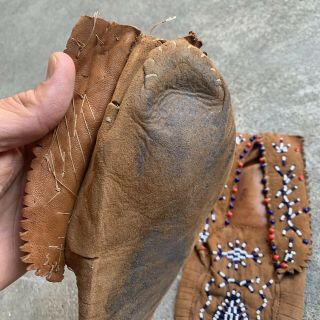Vintage Native American Beaded Moccasins 40s 50s 60s 70s ? 3