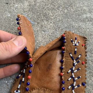 Vintage Native American Beaded Moccasins 40s 50s 60s 70s ? 4