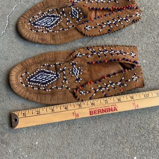 Vintage Native American Beaded Moccasins 40s 50s 60s 70s ? 6