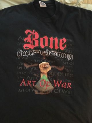 Rare Vintage Bone Thugs N Harmony Art Of War Pyramid T Shirt Xl