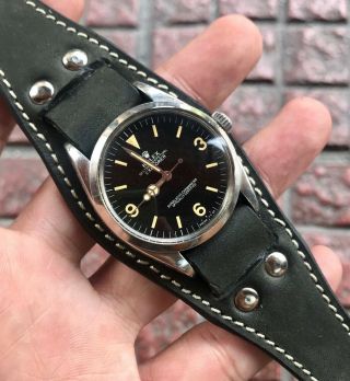 Vintage 1957 ROLEXS First Explorer 6610 Rare Historic 1030 Butterfly Watch 2