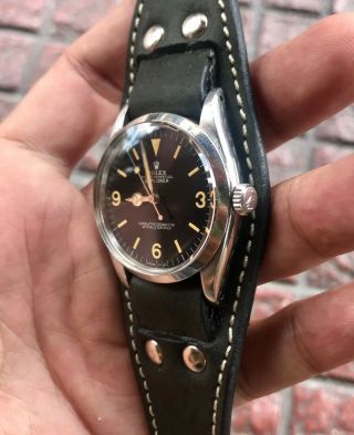 Vintage 1957 ROLEXS First Explorer 6610 Rare Historic 1030 Butterfly Watch 5