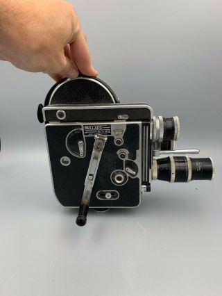 Paillard Bolex H16 Reflex 3 Lens 16mm Film Camera Vintage Switzerland