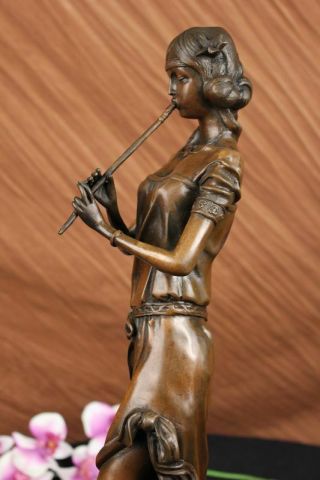 Orientalist Bronze Sculpture An Ancient Egyptian Musician Figure Statue Art Deco