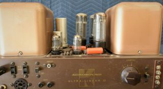 Rare Vintage Pair Acrosound Ultra - Linear II Vacuum Tube Power Amplifiers HiFi 3