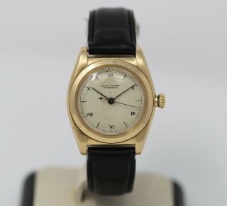Vintage 1940s Rolex Oyster Professional Rose Gold Bubble - Back Wristwatch Ref3131