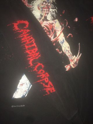 Vintage Cannibal Corpse Tour Long Sleeve Shirt Obituary Morbid Angel Death Metal 2