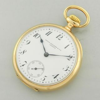 Patek Philippe Chronometer 18kt Rose Gold Antique Pocket Watch 100 45mm